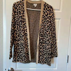 J Crew Cheetah Print Cardigan — NWOT
